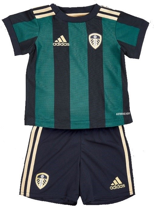 Kit infantil oficial Adidas Leeds United 2020 2021 II Jogador